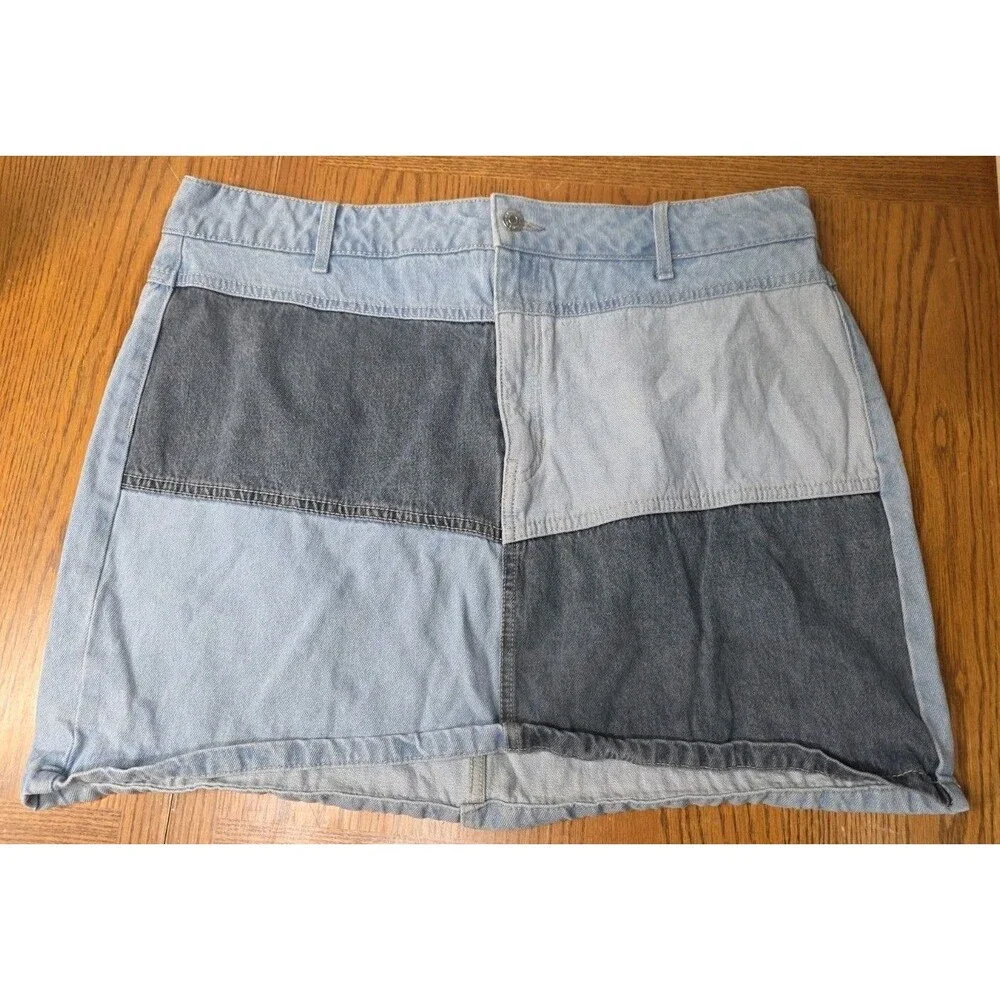 Wild Fable Colorblock Denim Short Skirt Women's Size 16